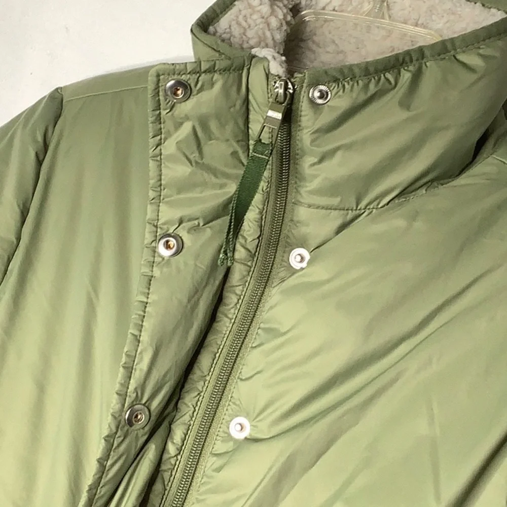 J. Crew Sherpa Lined Puffer Jacket Coat With PrimaLoft Size S